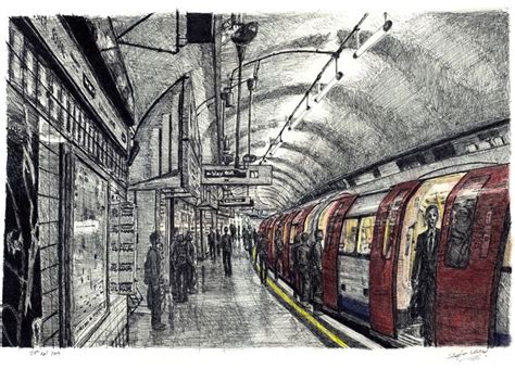 Leicester Square Tube station, London - Stephen Wiltshire | Stephen wiltshire, London drawing ...