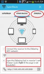 SuperBeam android app transfer files at high speed | STL