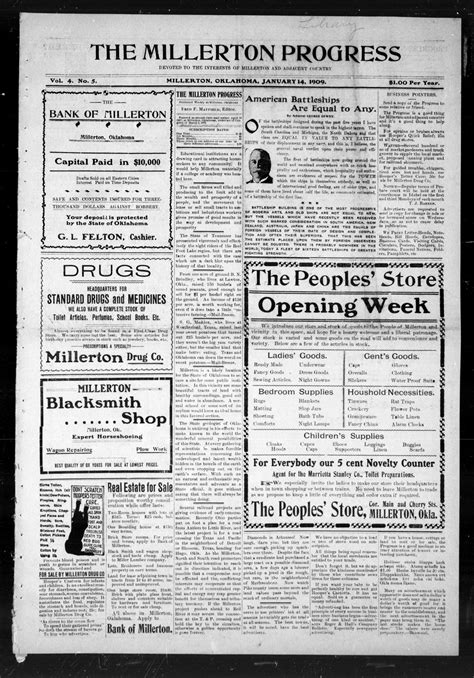 The Millerton Progress (Millerton, Okla.), Vol. 4, No. 5, Ed. 1 Tuesday ...