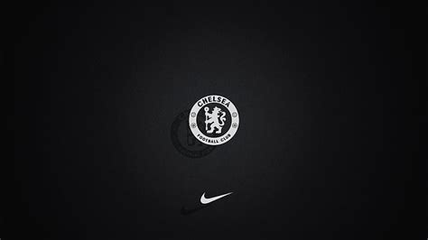 HD wallpaper: logo, Chelsea FC, Nike, black background, monochrome ...