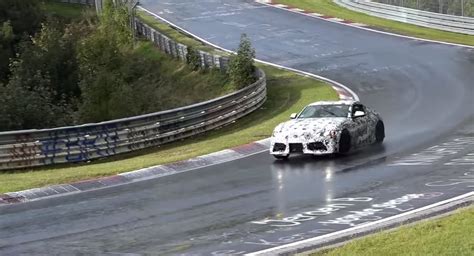 2020 Toyota Supra Drifting on Wet Nurburgring Looks Like a Missile ...