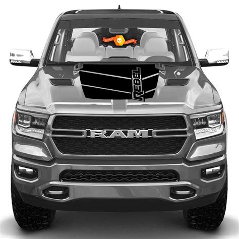 Dodge Ram Rebel Hood Logo Truck Vinyl Decal Graphic