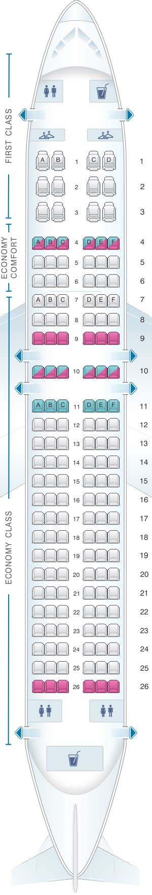 Seat Map Delta Air Lines Airbus A320 200 (32R) | SeatMaestro