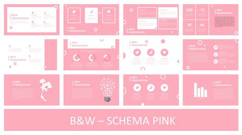 B&W Free PowerPoint Template - schema pink - Powerpoint Hub