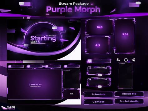 Purple Morph Twitch Overlay Animated Alerts Animated - Etsy