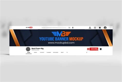 Best Youtube Banner Mockup Free Download - MOCKUPBD