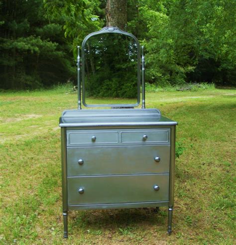 Very Rare Simmon's Vintage Metal Dresser with by DenisDressers