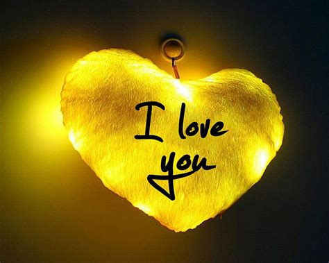 I Love You, glow, heart, new, romantic, saying, yellow, HD wallpaper | Peakpx