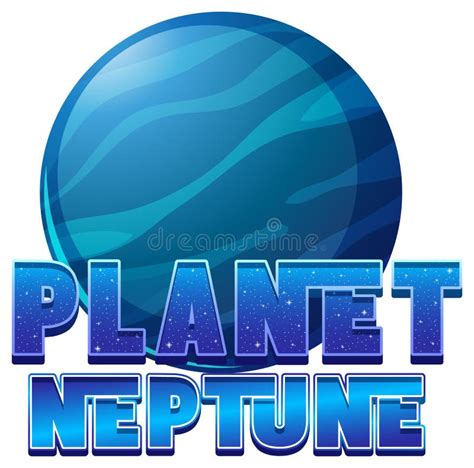 Planet Neptune Word Logo Design with Neptune Planet Stock Vector ...