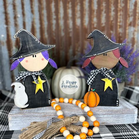 Halloween Witch and Cauldron Wood Witch Wood Cauldron - Etsy