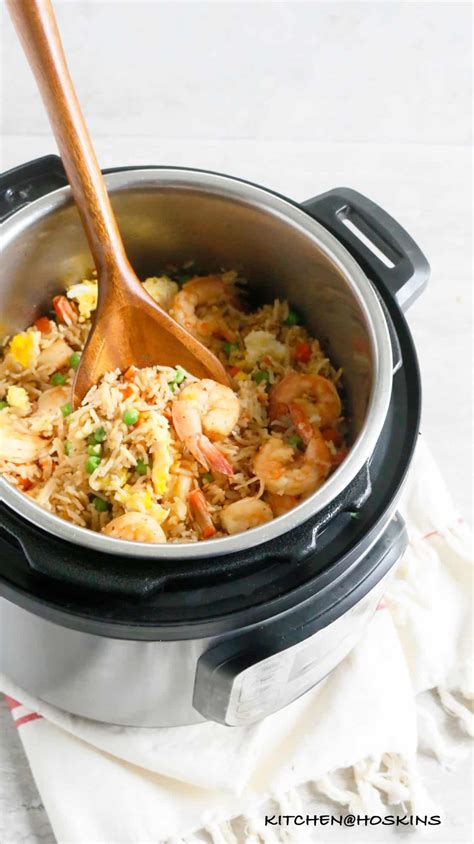 Shrimp fried Rice in Instant Pot - Pressure Cooker Shrimp Fried Rice