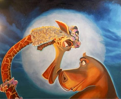 Limited Edition Canvas: Melman the Giraffe and Gloria the Hippopotamus