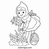 Little Red Riding Hood Coloring Pages Free Printable PDF sketch template