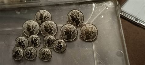 A full set of Mercury Dime Design buttons | Collectors Weekly