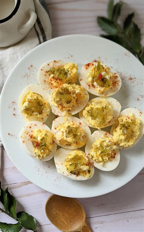 Deviled Eggs with Sweet Relish Recipe - The Herbeevore