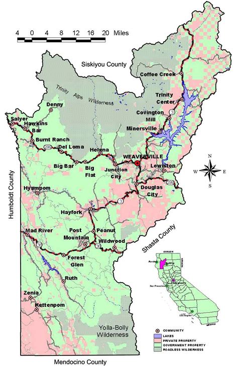 Trinity County Map