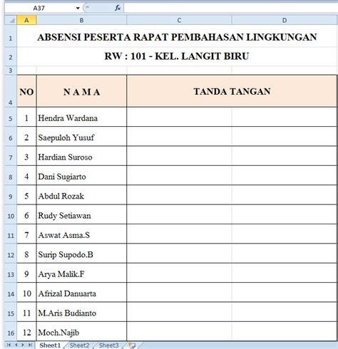 Cara Membuat Paraf Absen Ekstrakurikuler Di Word - Hongkoong