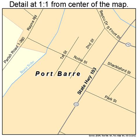 Port Barre Louisiana Street Map 2261825