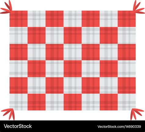 Picnic blanket isolated Royalty Free Vector Image