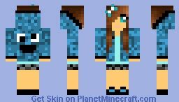 Cookie monster girl Minecraft Skin