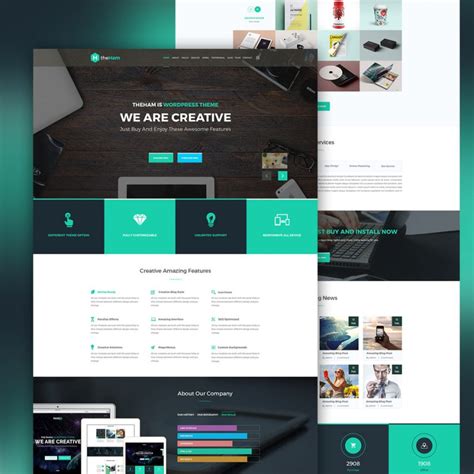 Free Creative Landing Page Template Free PSD at FreePSD.cc