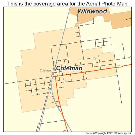 Aerial Photography Map of Coleman, FL Florida