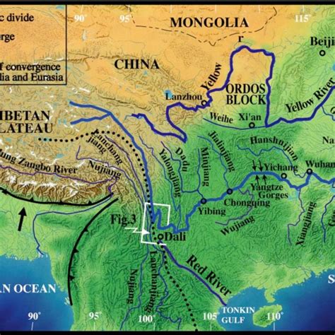 Map Of Asia Yangtze River