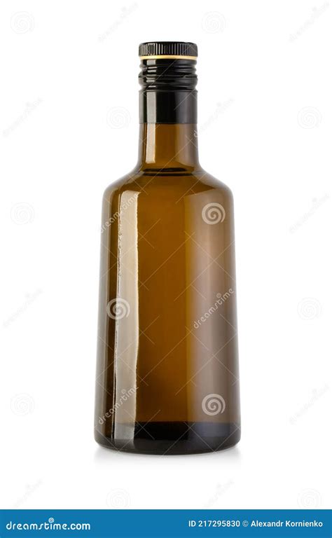 Brown Bottle Isolated on White Stock Photo - Image of health, object: 217295830