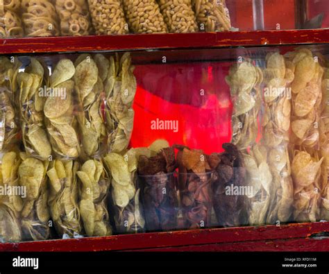 Mexico City Food Stand Close-Up of Fried Foods in bags Stock Photo - Alamy
