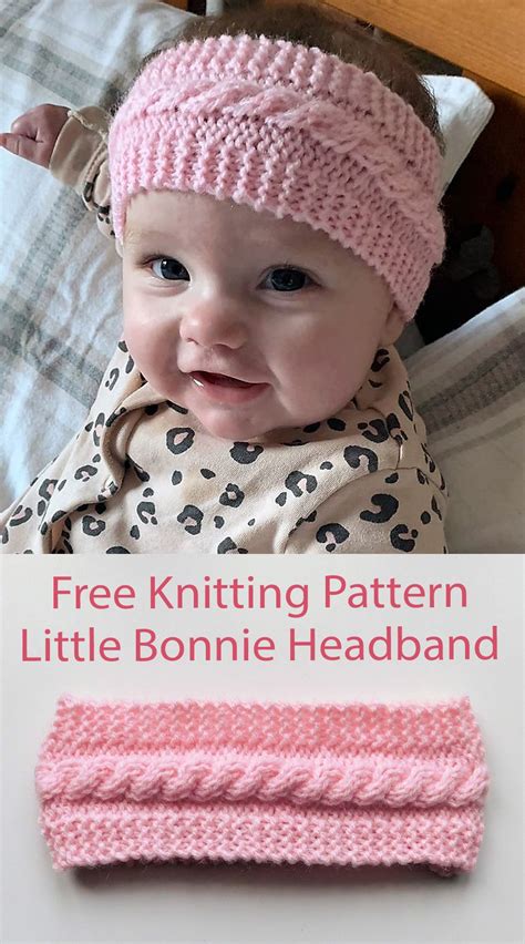 Free Baby Headband Knitting Pattern Little Bonnie Cabled Earwarmer ...