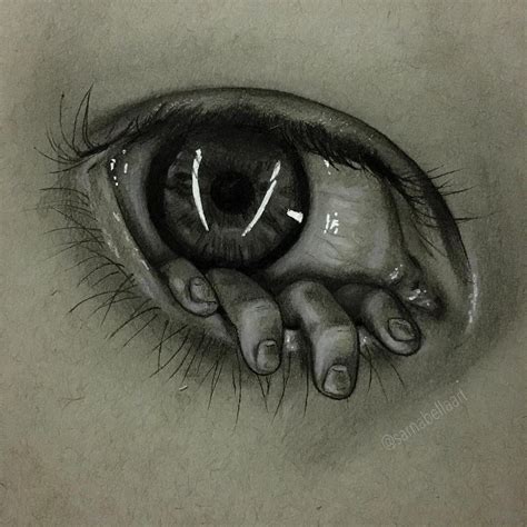 Creepy eye drawing 🏻 : drawing