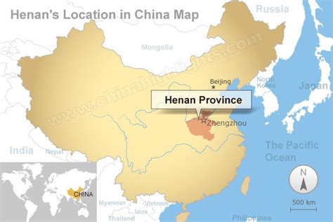 Henan Province Map, Map of Henan in China