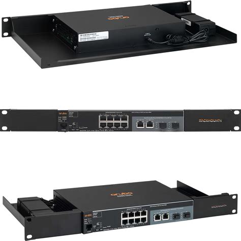 HPE Aruba Gigabit Switch Rack Mount - 1U Server Rack Shelf with Easy Access Front Network ...