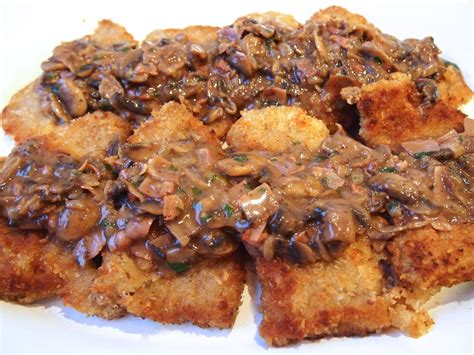 Jaeger Schnitzel - Schnitzel with Rich Mushroom Sauce | Mushroom gravy, Stuffed mushrooms ...