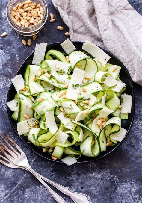 Zucchini Ribbon Salad with Lemon and Parmesan Cheese - Recipe Runner