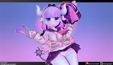 Kanna render & 3d model set (+.pmx&.sfm&.blend&vrc avatar&blend*)