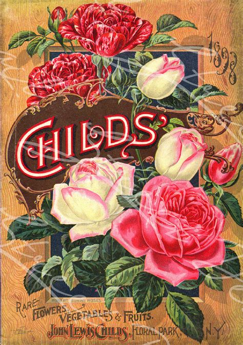 Vintage Seed Catalog - Reprint: Front Cover of 1898 Plant & Seed Catal – Quail Street Designs