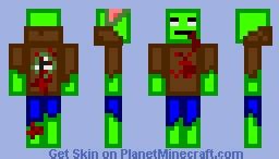 Retro Zombie v1.2 Minecraft Skin