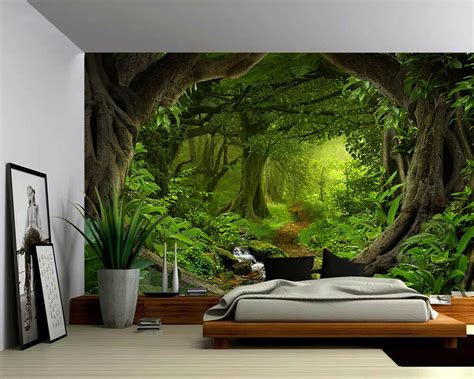 Peel & Stick Mural Self-adhesive Wallpaper - Fantasy Enchanted Magical ...