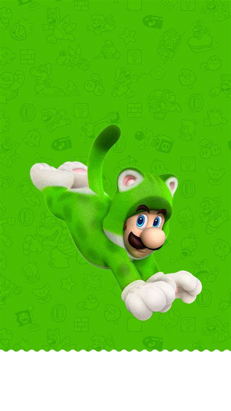 Super Mario 3D World - Cat Luigi Wallpaper - Cat with Monocle