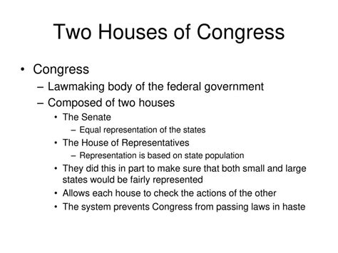 The Senate and the House of Representatives - ppt download