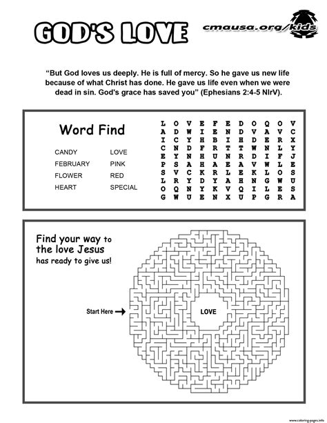 Printable God Is Love Coloring Page - bmp-vision