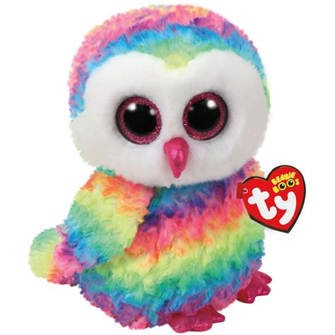 Beanie Boos Medium Plush Owen Multicolour Owl | Toy Brands A-K | Casey's Toys