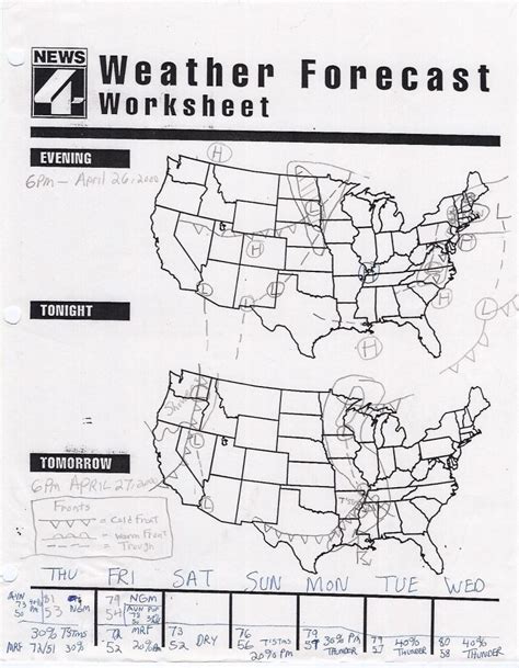 Forecasting Weather Map Worksheet 1 Answers — db-excel.com