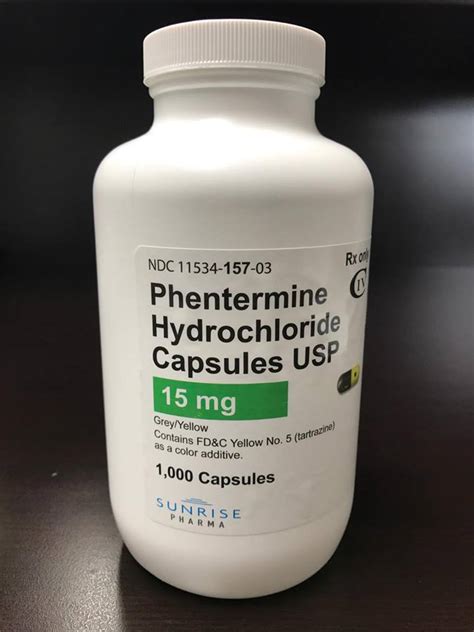 Phentermine Hydrochloride Capsules - Sunrise Pharmaceutical, Inc.