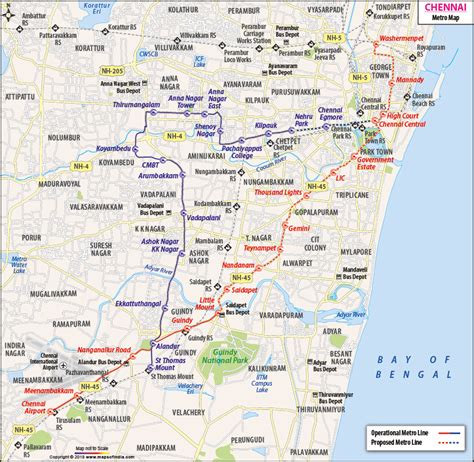 Chennai Metro Rail Map, Chennai Metro Stations, Routes