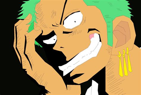 Zoro's Creepy Face by SpiceWolf18 on DeviantArt