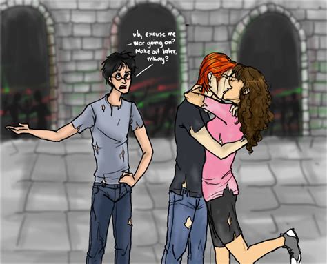 Ronand Hermione kiss in the book - image #1000473 on Favim.com