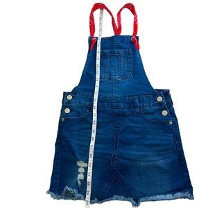 Justice | Bottoms | Justice Girls Denim Overall Skirt Red Bandana ...