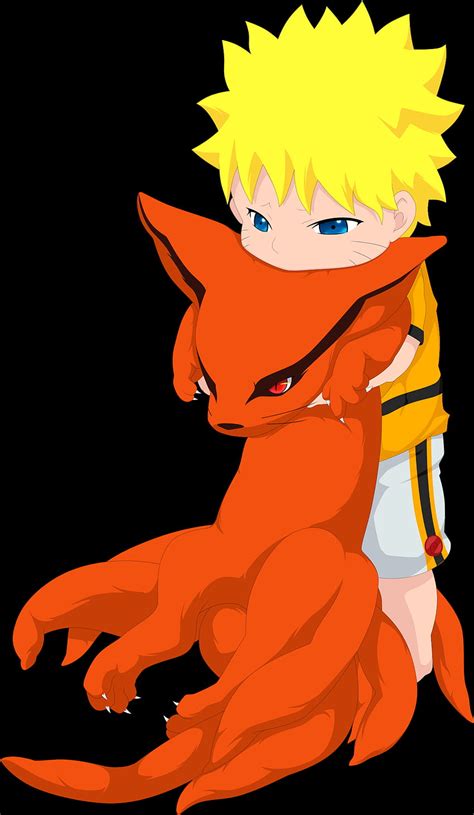 Kurama - Naruto And Kurama Cute Clipart, Baby Naruto and Kurama HD ...